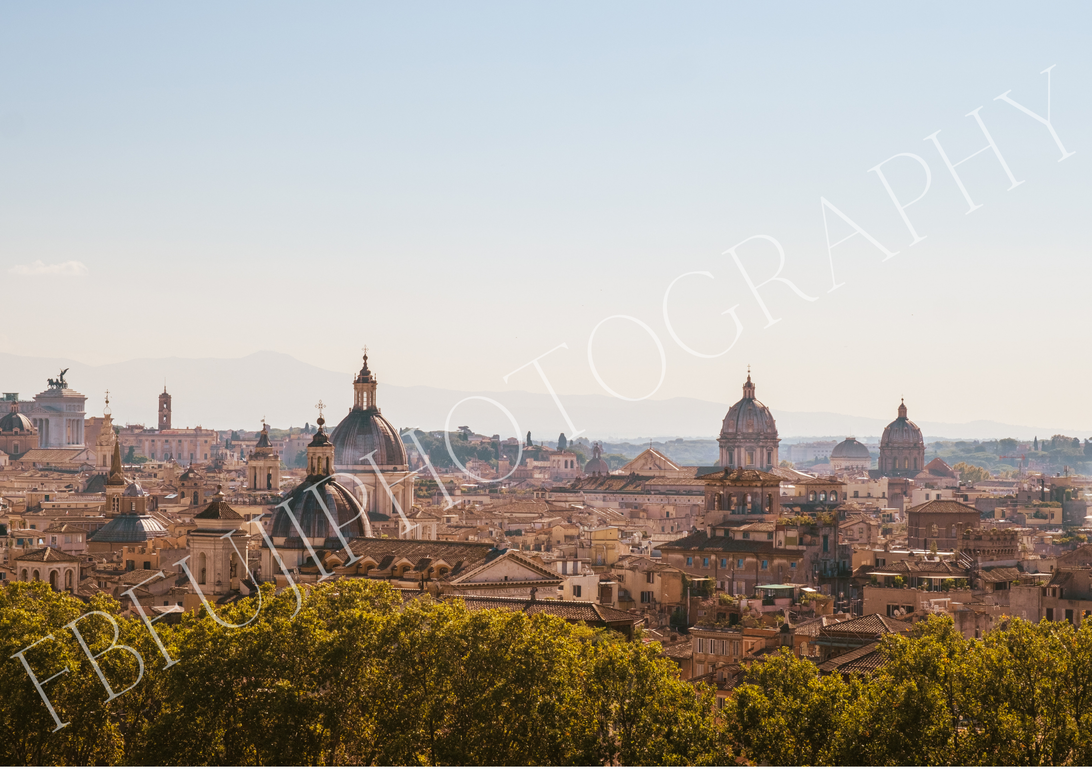 Rome Cityscape Fine Art Print – Panoramic Skyline Photography Wall Art