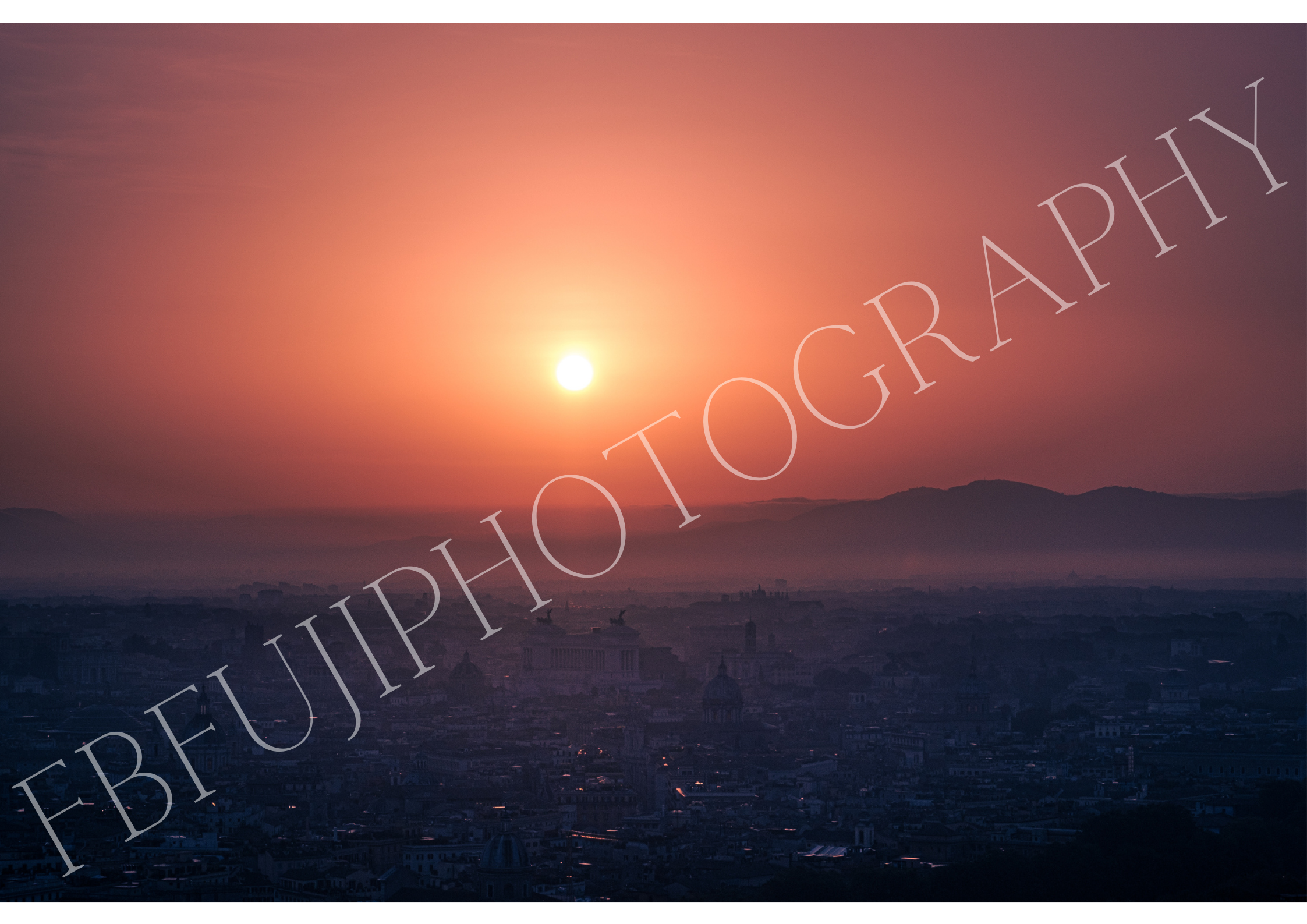 Rome Sunset Fine Art Print – Cityscape Photography Wall Art