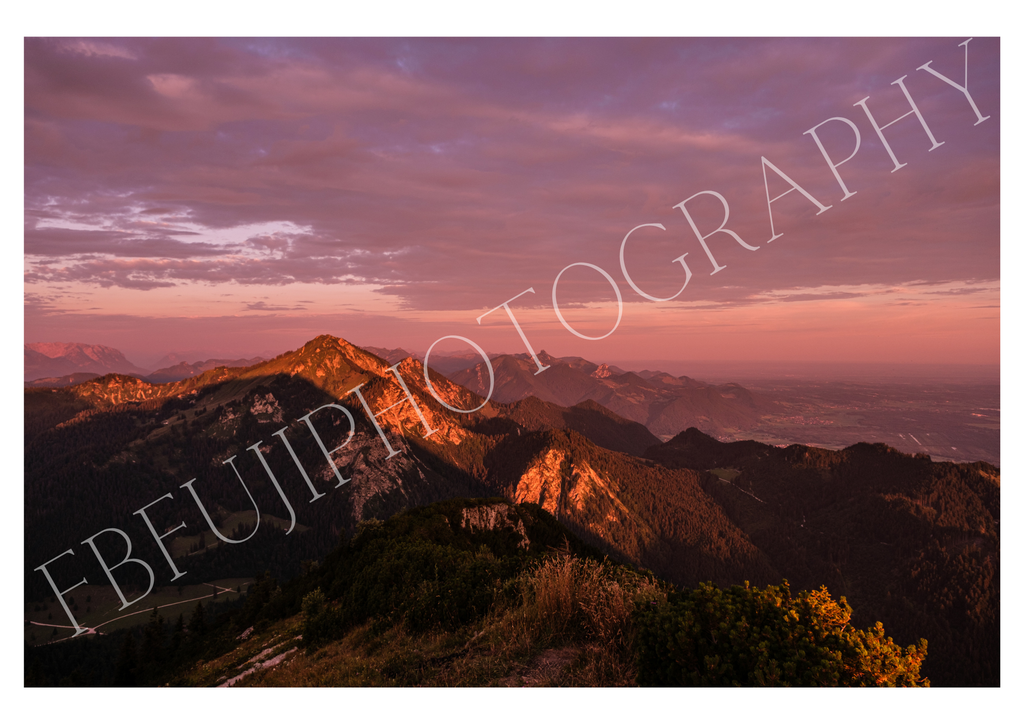 Alpenglühen im Chiemgau – Fine Art Berglandschaft