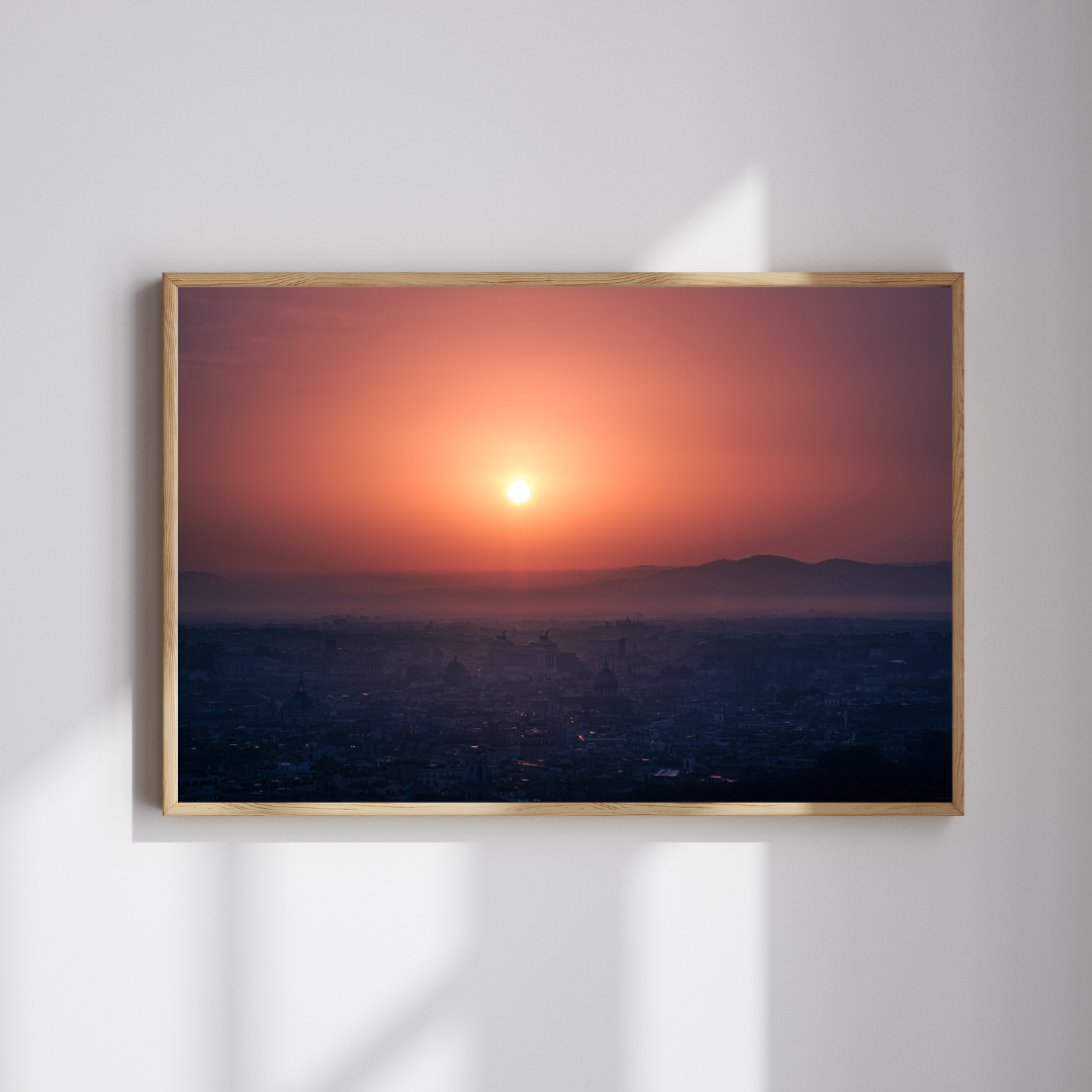 Rome Sunset Fine Art Print – Cityscape Photography Wall Art
