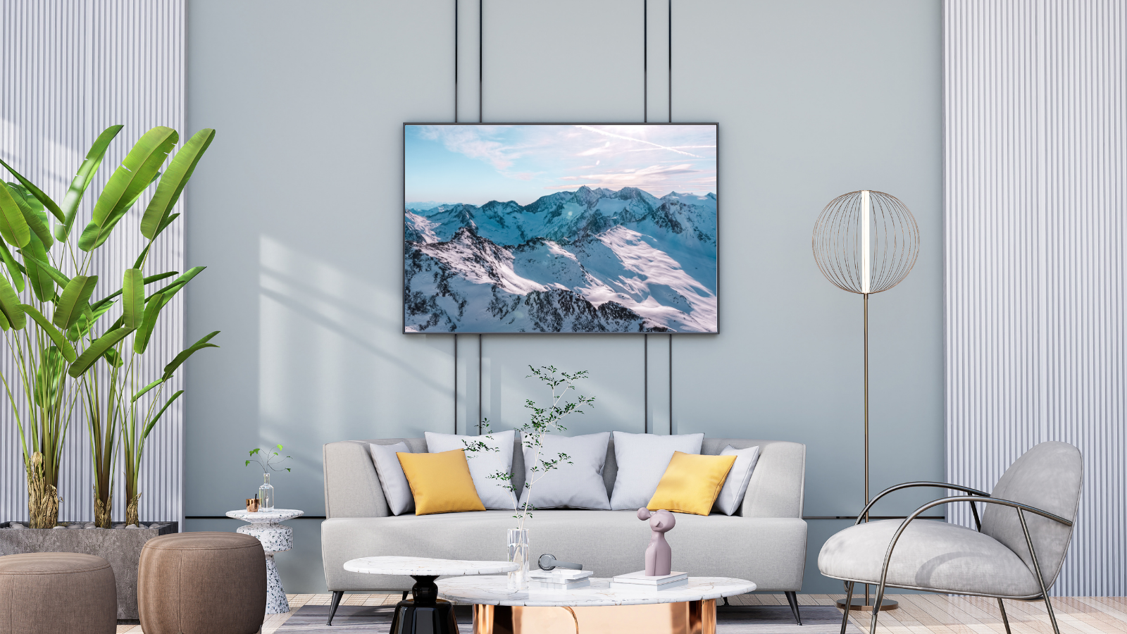 Frozen Peaks – Fine Art Alpen Fotografie | Kristallklare Winterlandschaft & Schneepanorama – Alpine Wandkunst in Blau