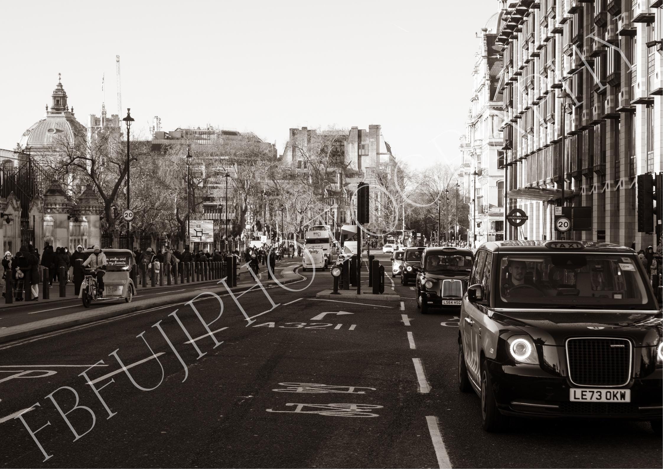 Urban London life I natürliches Stadtleben im Herzen Londons Fine Art Wall Print