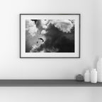 Paraglider Schwarzweiß Fotografie | Abenteuer Kunstprint | Modernes Wandbild